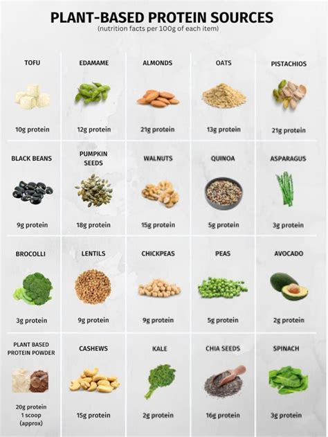 Plant-based/high Protein Foods Reference Chart, PRINTABLE / INSTANT DOWNLOAD. for Healthy Eating ...