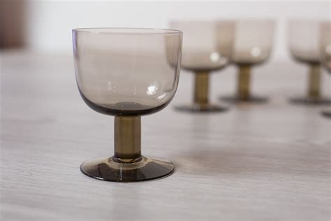 Smoke Grey Apéritif Glasses -Set of 10 Vintage Orrefors Rhapsody Smoke ...