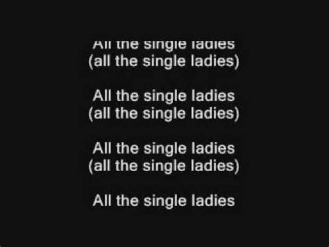 Youtube beyonce single ladies lyrics - warriorkop