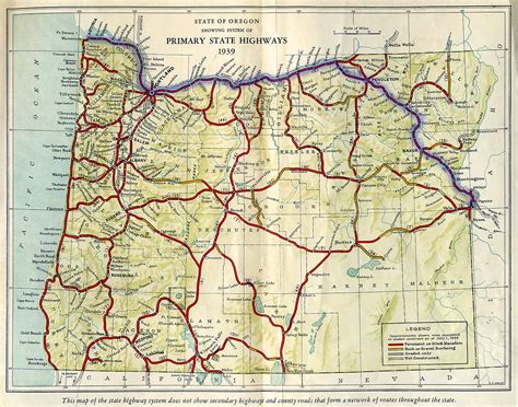 Oregon Road Map - Oregon • mappery