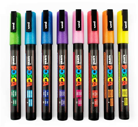 Uni POSCA PC-3ML Glitter Paint Marker Art Pen - All Colours - Buy 4 Pay ...