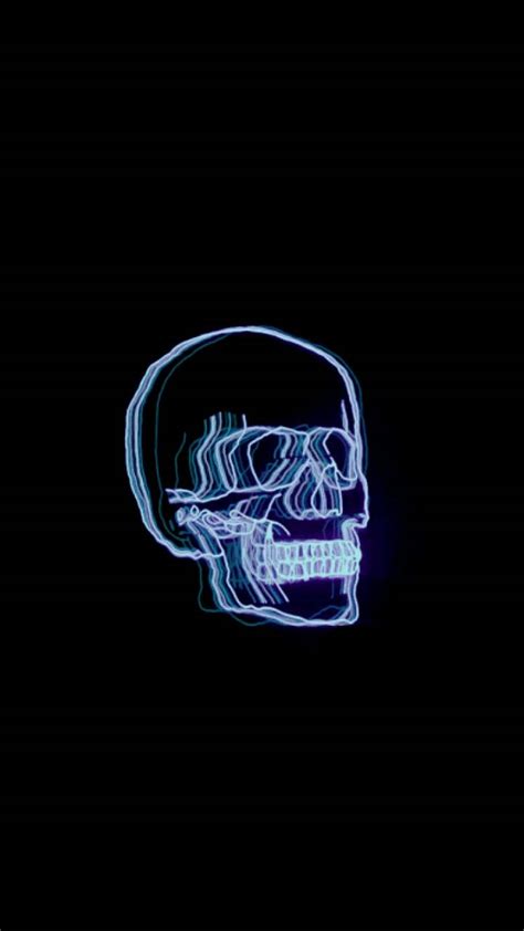 Download Black Neon Aesthetic Skull Wallpaper | Wallpapers.com