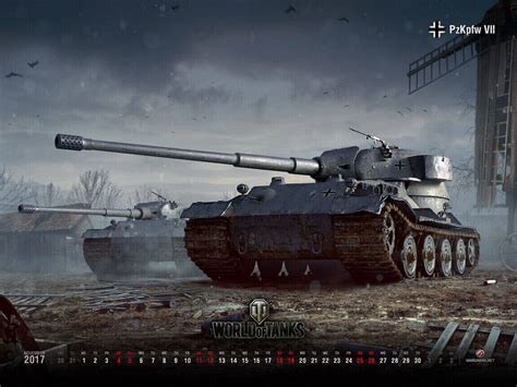 November 2017 Calendar: Pz.Kpfw. VII | Tanks: World of Tanks media—the ...