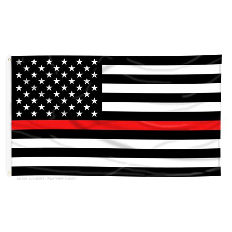 3ft. x 5ft. Thin Red Line US Flag Poly Sheeting