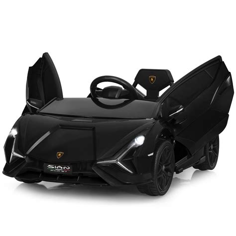 INFANS 12V Licensed Lamborghini Sian Kids Ride On Car With Parent Remote Control, Spring ...