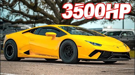 3500HP Lambo SCREAMS 10,000RPM to 236MPH! (Drag Huracan Insane G-Force ...