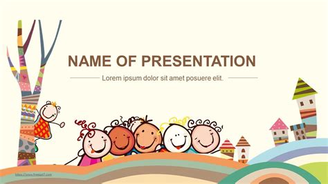 Happy Children PowerPoint template for Education | Cute powerpoint templates, Free powerpoint ...
