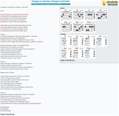 Chord: Changes in Latitudes, Changes in Attitudes - tab, song lyric, sheet, guitar, ukulele ...