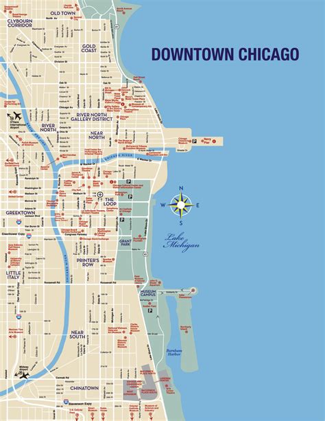 Chicago Tourist Map Printable