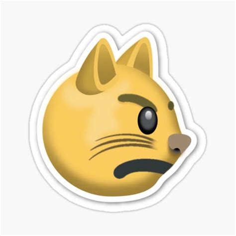 "Cat face Emoji " Sticker for Sale by LindaUK | Redbubble