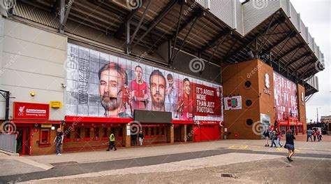 Ticket Booths at Anfield Stadium FC Liverpool - LIVERPOOL, UK - AUGUST 16, 2022 Editorial Stock ...