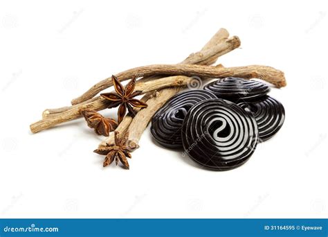 Star Anise, Licorice Roots and Wheels Stock Image - Image of white, natural: 31164595