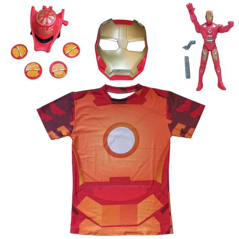 Kids Iron Man Dress Up Costume Set with Action Figurine - Accessories ...