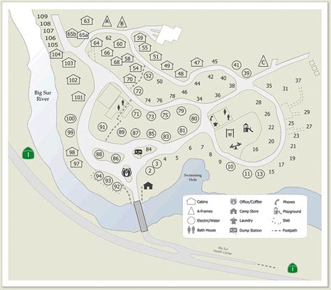 View Our Campground Map — Big Sur Campground & Cabins