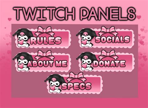 Cute Pink Twitch Panels - Etsy