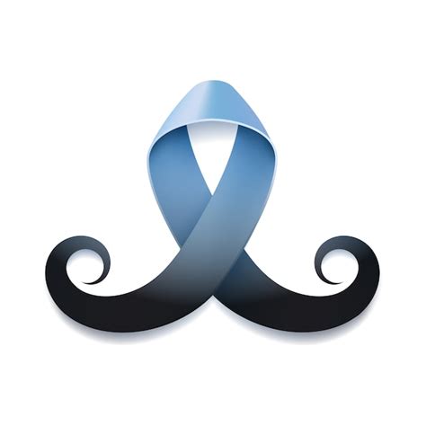 Premium Vector | Prostate cancer ribbon awareness on white background. light blue ribbon with ...