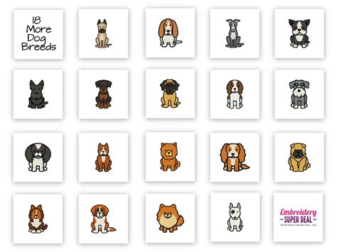 18 MORE Dog Breeds Embroidery Design Pack | Embroidery Super Deal