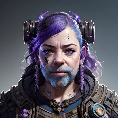 a beautiful portrait of a cute cyberpunk Dwarf by sandra chevrie... - Arthub.ai