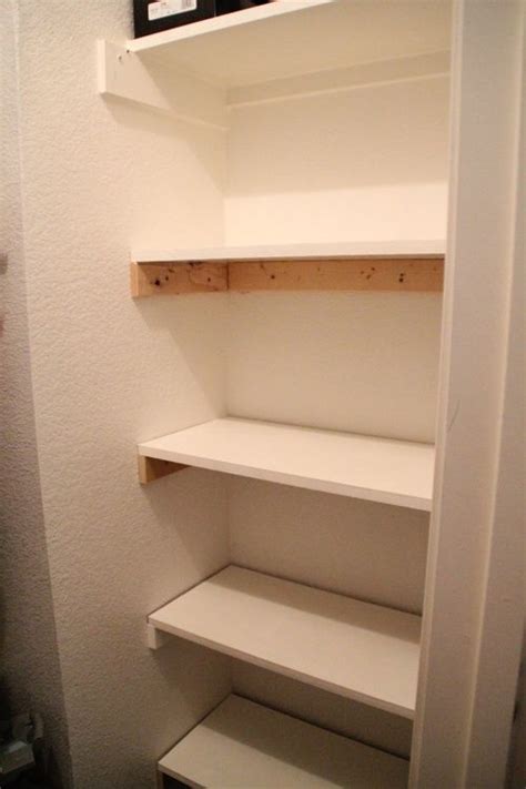 diy shelving- closet | Diy closet shelves, Wood closet shelves, Storage closet shelving