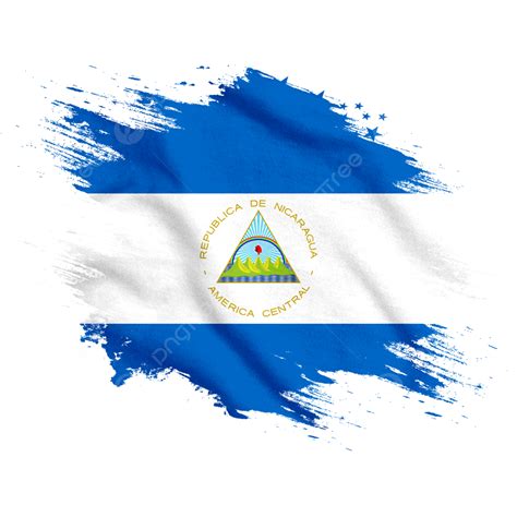 Nicaragua Nuevo Pincel De Bandera De Acuarela PNG ,dibujos Nicaragua, Bandera, Dia De Nicaragua ...