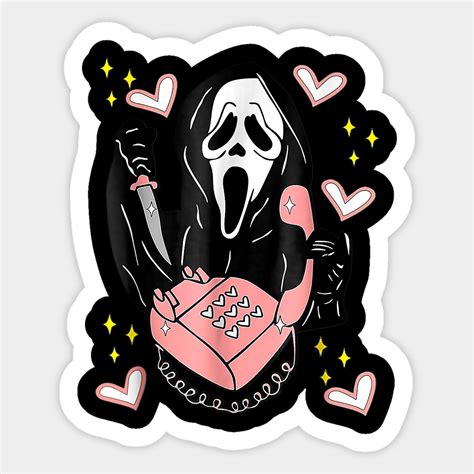 Ghostface Calling Halloween, Scream You Hang Up Sticker | Ghostface ...