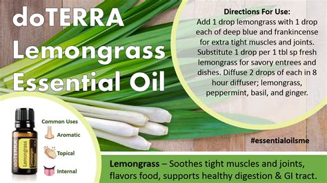 doTERRA Lemongrass Essential Oil Uses