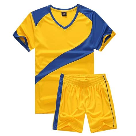 Kids Soccer Uniforms Boys Sport Jersey & Shorts Set Short Sleeve Shirts for Girl - Yellow ...