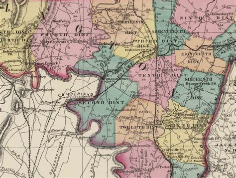 Washington County 1873 Map Maryland State Atlas | Etsy