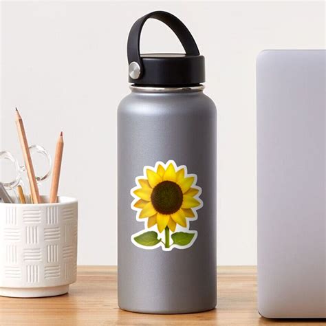 "Sunflower Emoji" Sticker for Sale by emojiqueen | Redbubble