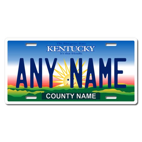 Personalized Kentucky License Plate for Bicycles, Kid's Bikes, Carts ...