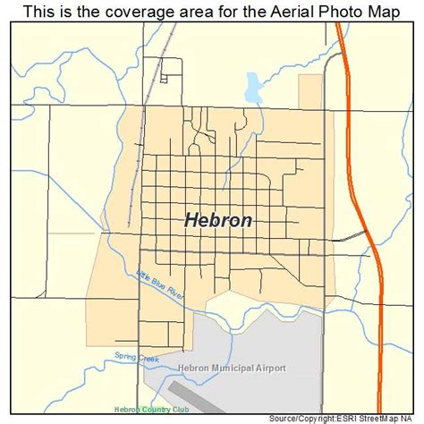 Aerial Photography Map of Hebron, NE Nebraska