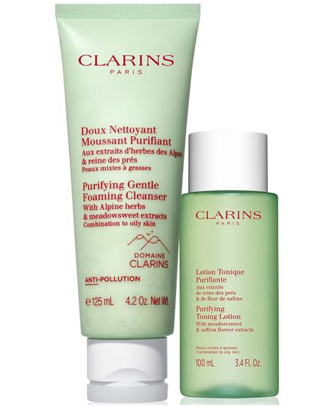 Clarins 2-Pc. Purifying Cleansing Skincare Set - Combination To Oily ...