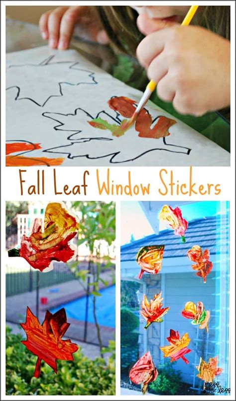 Contact Paper Window Stickers - Fall Leaves - Mess for Less