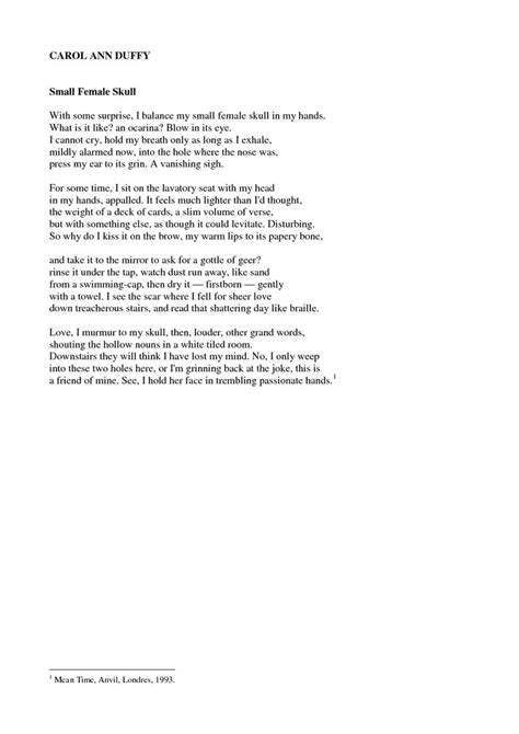 Carol ann duffy Poems