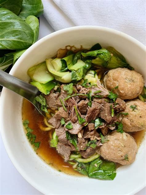 Thai Beef Noodle Soup (Whole30, Paleo) - a dash of dolly