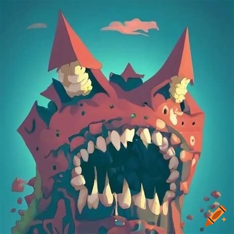 Miyazaki-inspired castle made of teeth