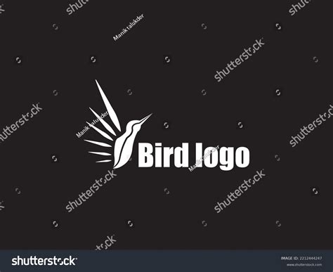 Bird Logo Design Black White Stock Vector (Royalty Free) 2212444247 | Shutterstock