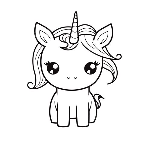Cute Unicorn Coloring Pages To Print Outline Sketch Drawing Vector, Cartoon Unicorn Drawing ...