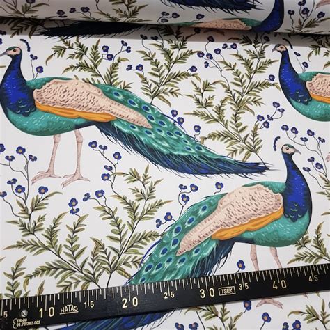 Peacock Fabric - Etsy