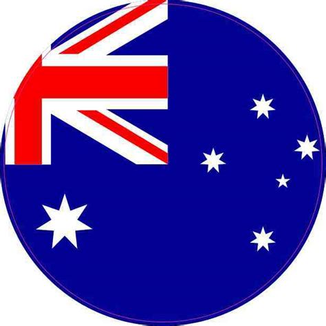 4x4 Round Australia Flag Sticker Vinyl Vehicle Decal Travel Hobby Stickers | StickerTalk®