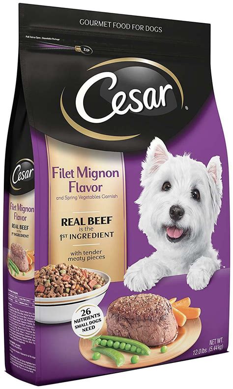 Cesar Small Breed Dry Dog Food Filet Mignon, Real Beef, 12 lb. Fast Shipping - Chihuahua Style