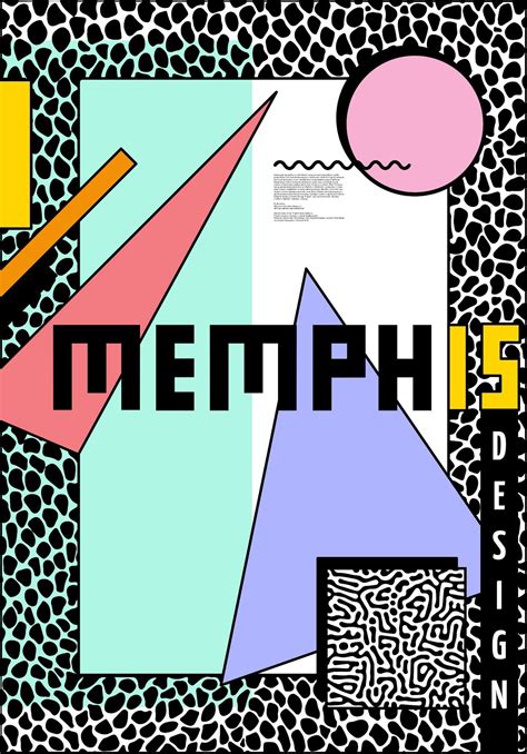 Cool 80s style | Memphis design poster, Memphis design pattern, Memphis design