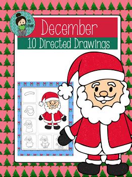 Santa Christmas Directed Drawing FREE by Draw Calm | TPT