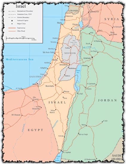 Israel vector map