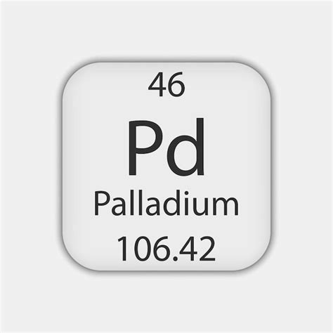 Premium Vector | Palladium symbol Chemical element of the periodic table Vector illustration