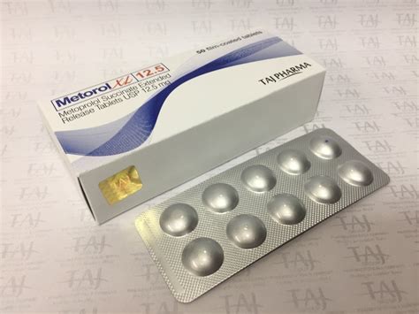 METOPROLOL SUCCINATE EXTENDED RELEASE TABLETS USP 12.5 MG (METOROL XL 12.5) TABLETS USP- Taj ...