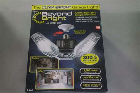 3500 Lumens 11.5 in. Single Pole Occupancy LED Flush Mount Garage Light - Matthews Auctioneers