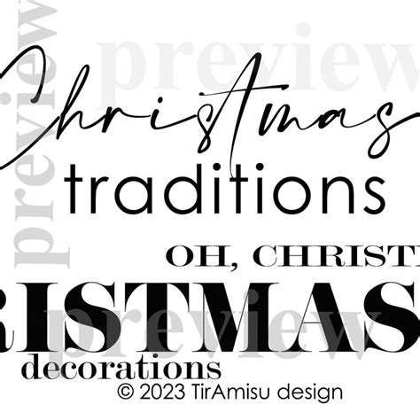 Christmas Word Art Digital PNG Clipart, Art Journal Printable ...