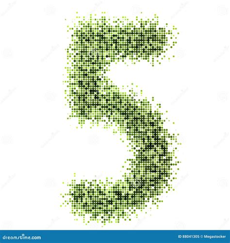 Dots Style Numbers. Vector Illustration Stock Vector - Illustration of ...