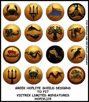 Greek-Hoplite-shield-designs-15 Greek History, Ancient History, Greek Shield, Roman Armor ...